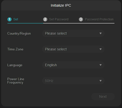 Initialize IPC page of VIGI devices.