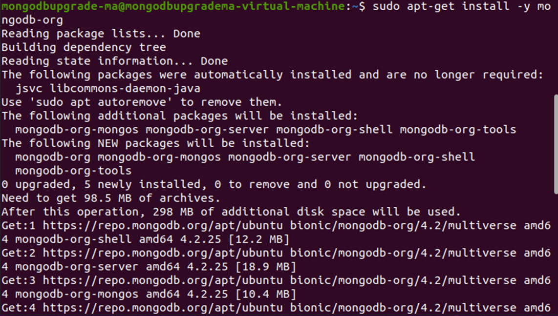 Install MongoDB v4.2.