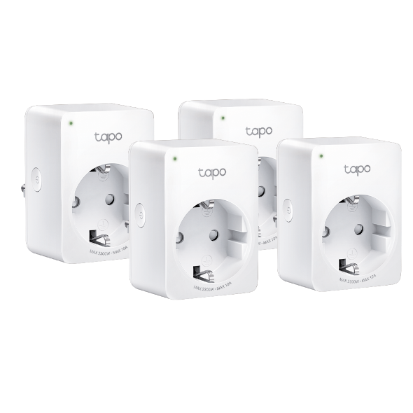 Conjunto 4 Mini Tomadas Inteligentes Wi-Fi